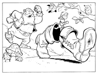 A coloring page of fairy tales tree